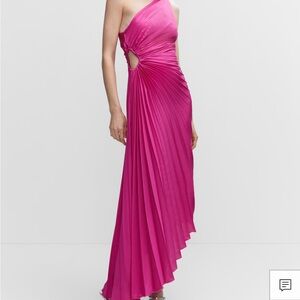 Asymmetric pleated dress